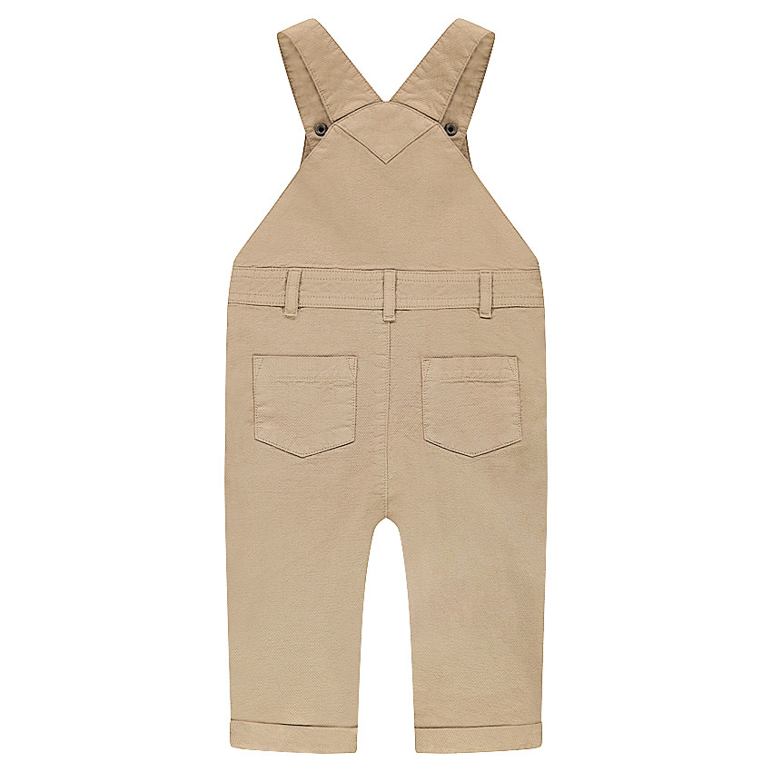 Salopette longue en coton avec badges animaux 