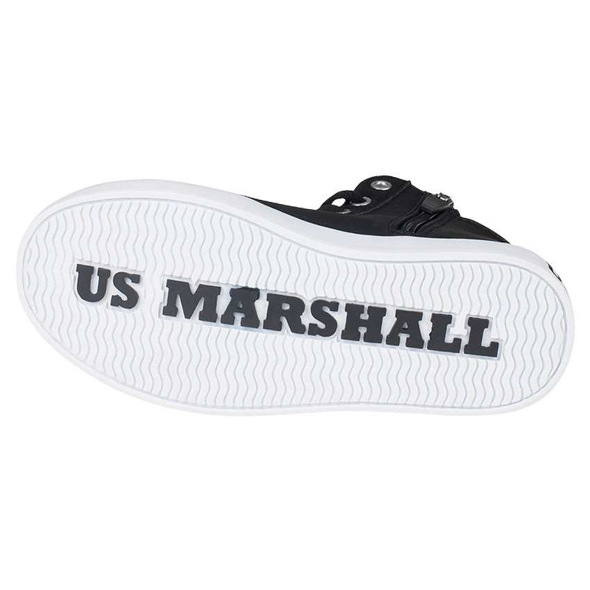 Baskets montantes US Marshall aspect cuir bi-matière du 28 au 35 