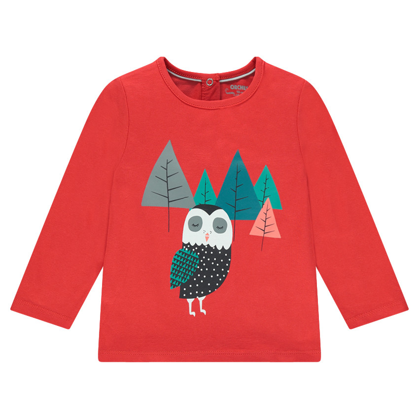 Tee-shirt manches longues avec print fantaisie 