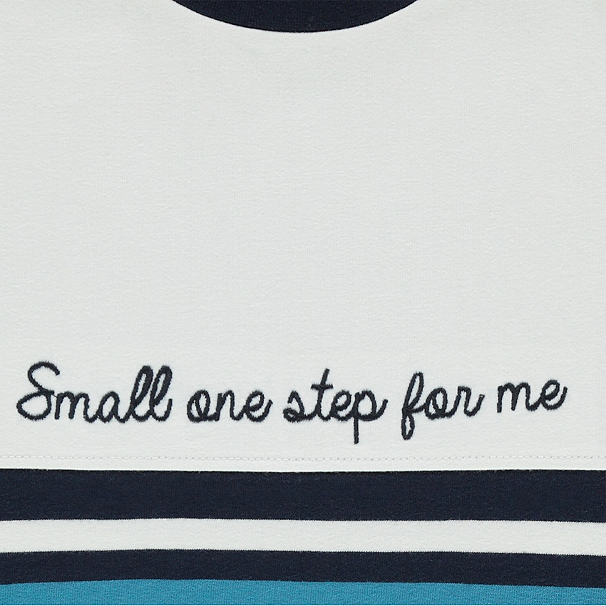 Marinière en jersey avec inscription brodée 