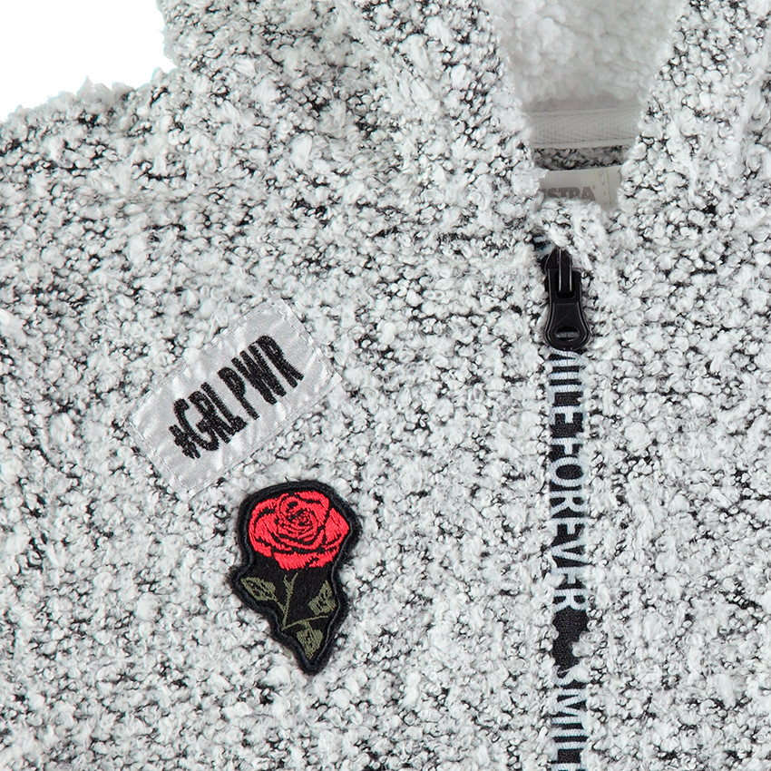 Junior - Gilet en maille twistée avec doublure intérieure en sherpa 