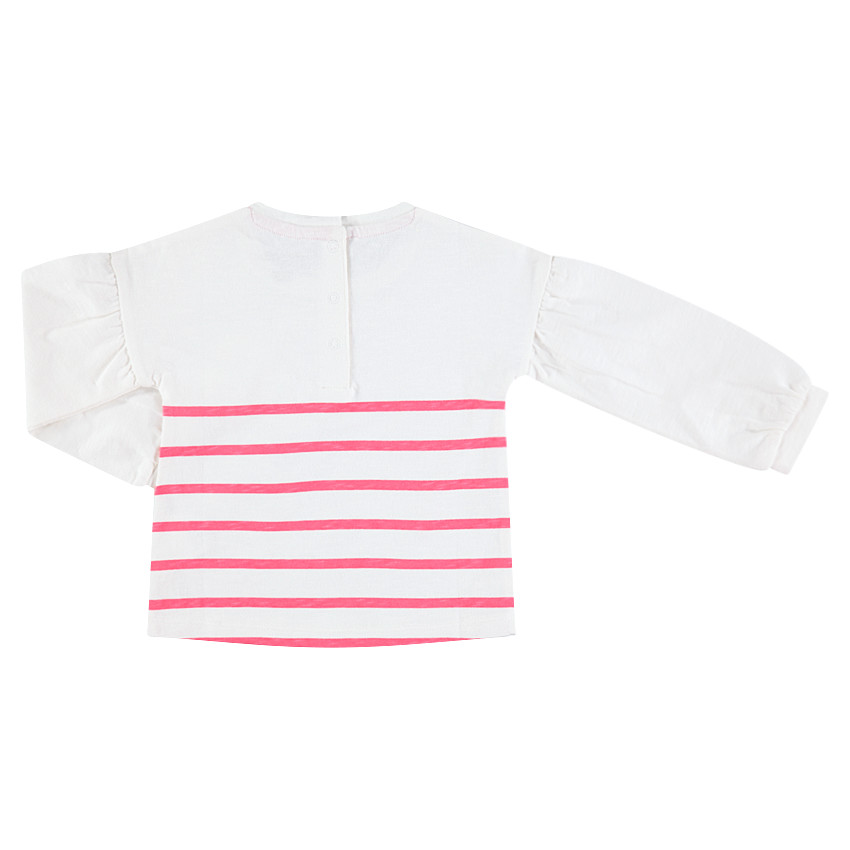 Marinière en jersey avec motifs printés et touches de paillettes 