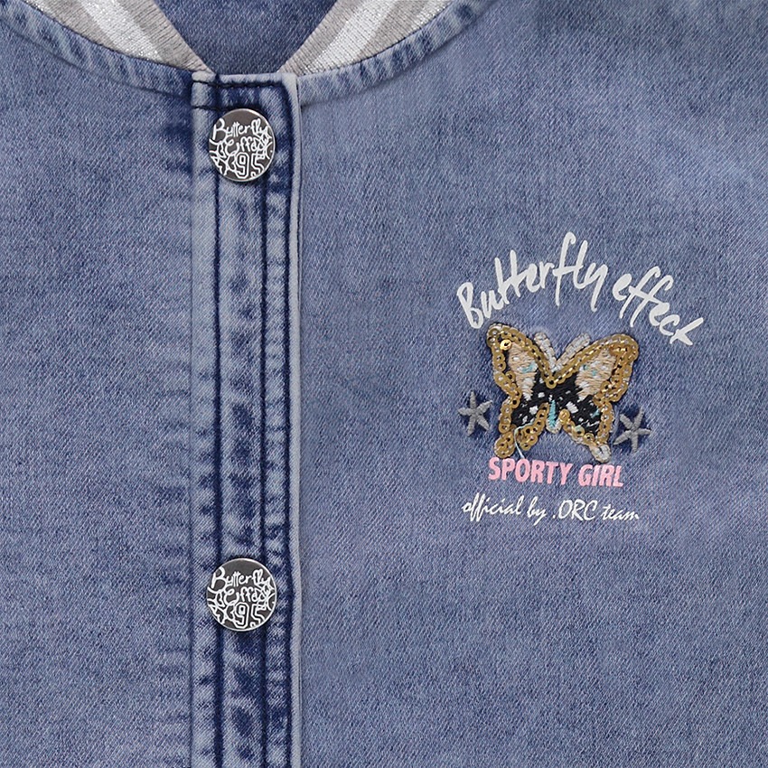 Junior - Teddy en molleton effet jeans blanchi 