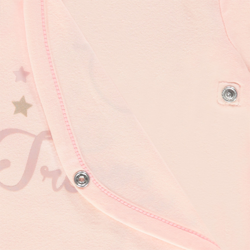 Body manches longues uni avec print brillant Smiley Baby  