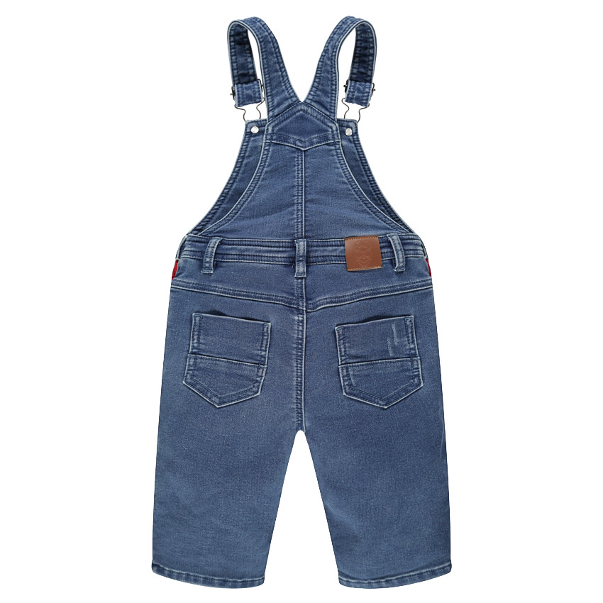 Salopette courte en jeans avec badges brodés Marvel Spiderman 
