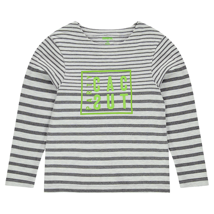 Junior - Marinière en jersey lourd avec texte brodé sur le devant 