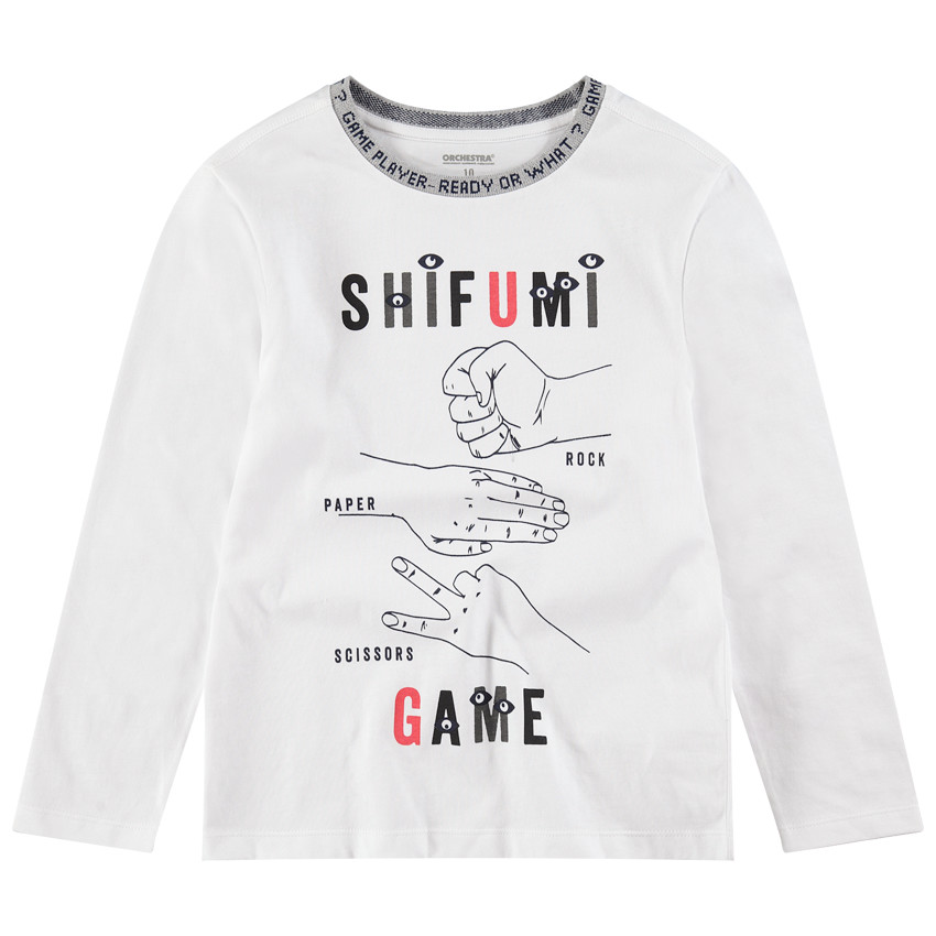 Junior - Tee-shirt manches longues en jersey avec symboles printés 