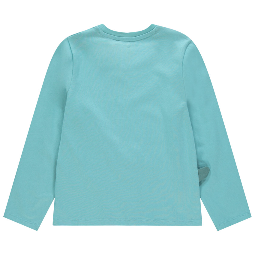 T-shirt manches longues print crocodile à langue mobile 