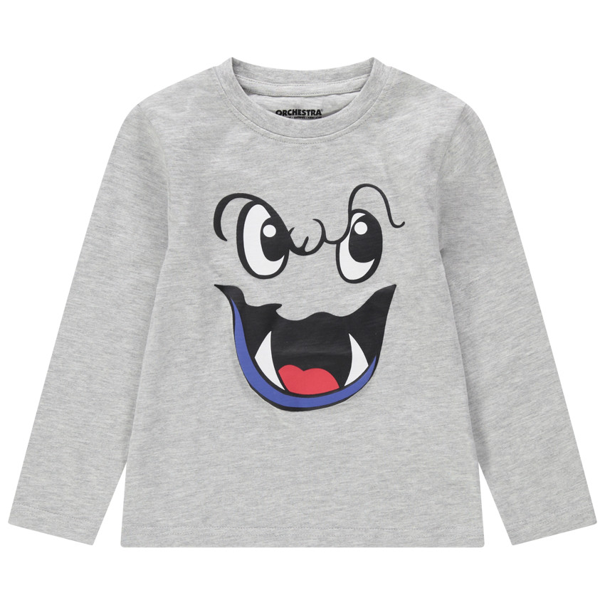 T-shirt manches longues en jersey avec print fantaisie 