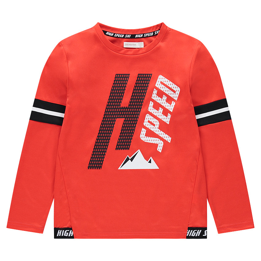 Junior - Tee-shirt manches longues en polyester avec print fantaisie 