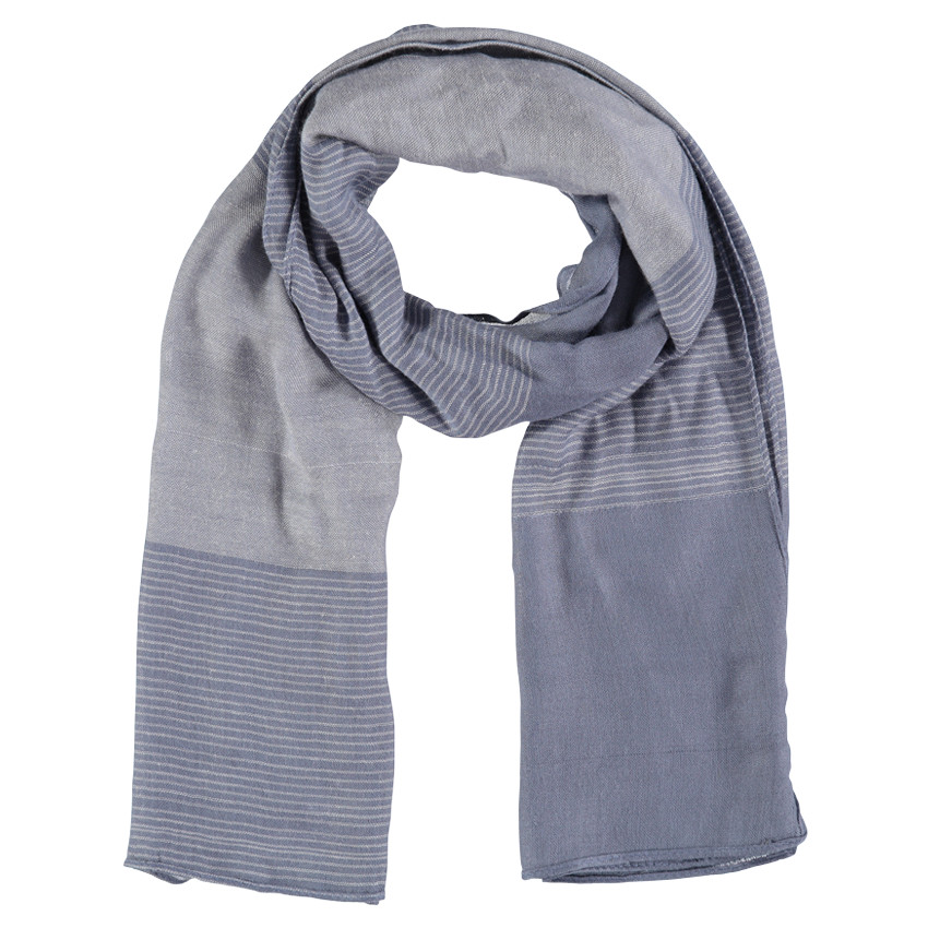 Chèche en voile à rayures placées 