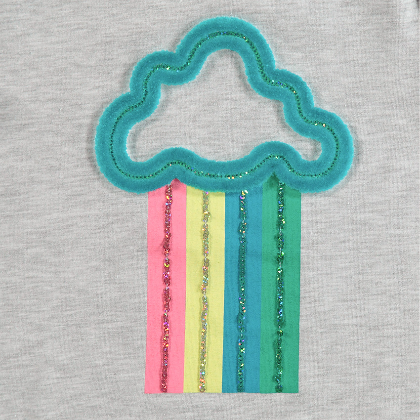 Tee-shirt manches courtes en jersey avec motif fantaisie en relief 