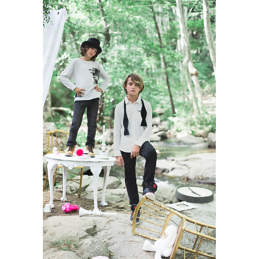 Junior - Pantalon surteint effet crinkle avec inscription reliefée 