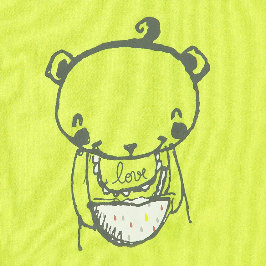 Tee-shirt manches courtes en jersey avec ourson printé 