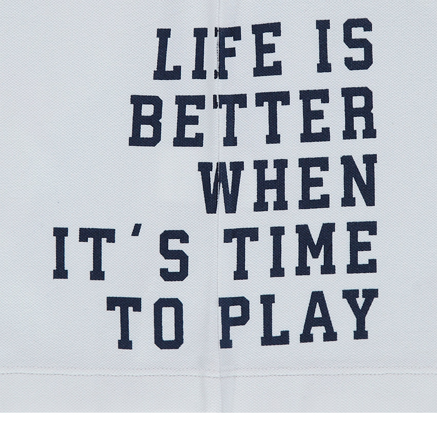 Polo manches longues en coton piqué avec bandes contrastées et poche 