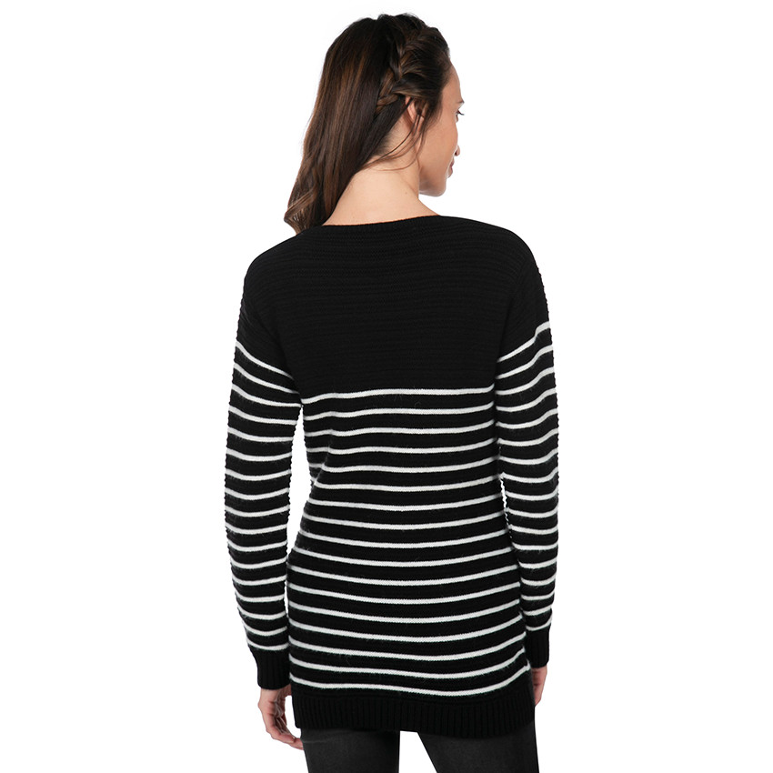 Pull de grossesse style marinière en maille 