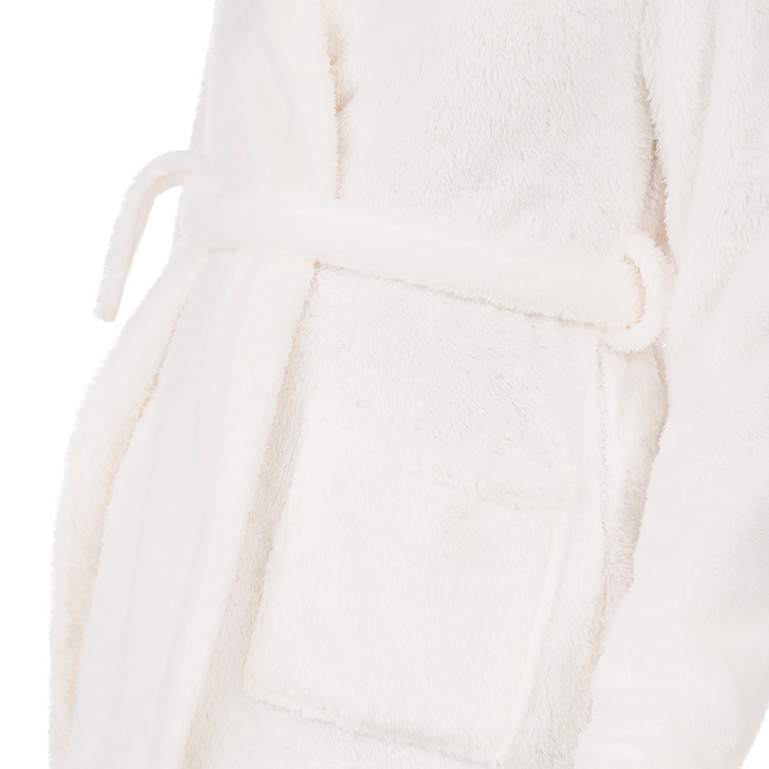 Peignoir de grossesse en sherpa avec ceinture 