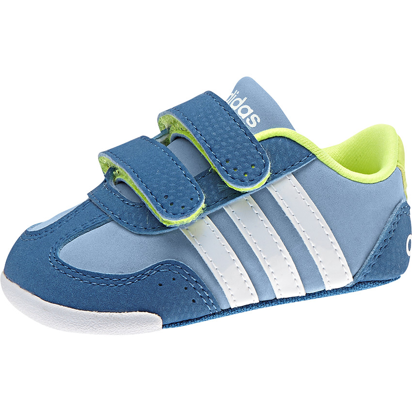 Baskets basses ADIDAS à scratchs et bandes blanches 