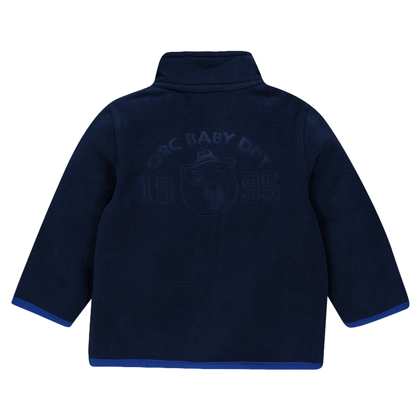 Gilet en micropolaire zippé avec lapin en relief au dos 