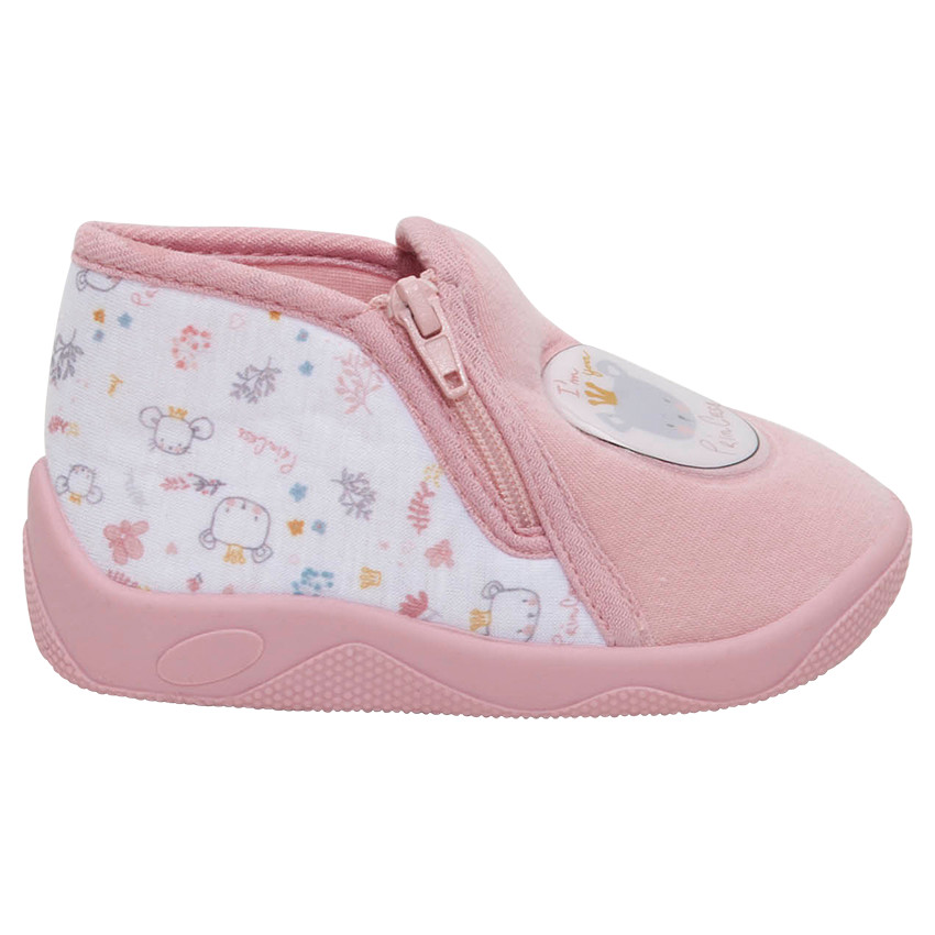Chaussons bottillons avec patch ours et zip 