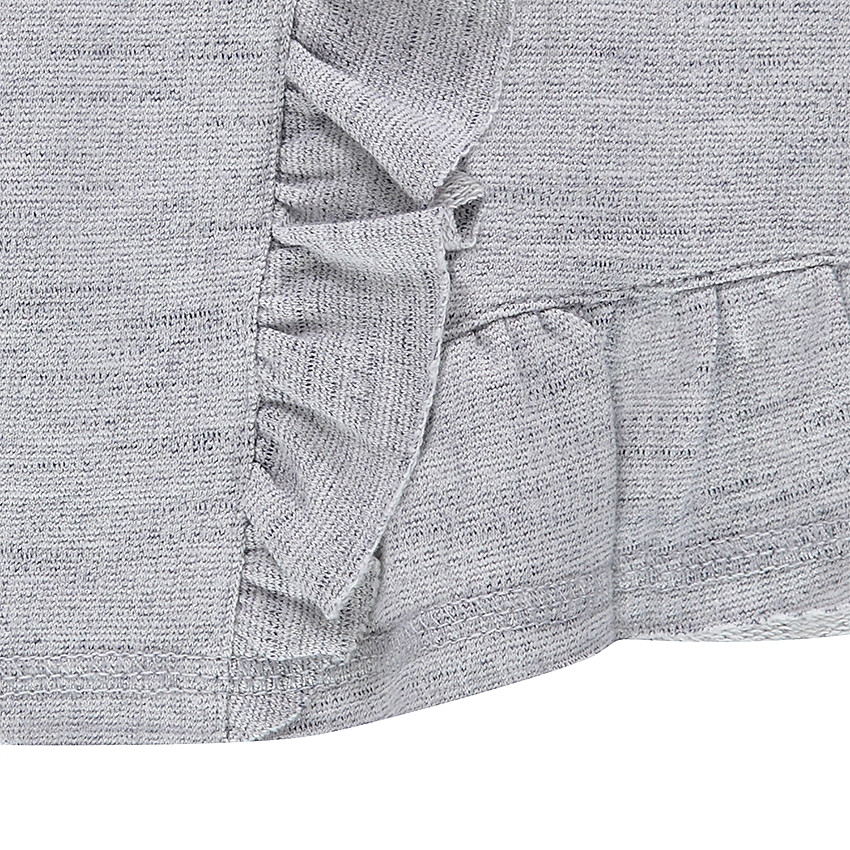 Jupe chinée en molleton twisté avec volants placés 