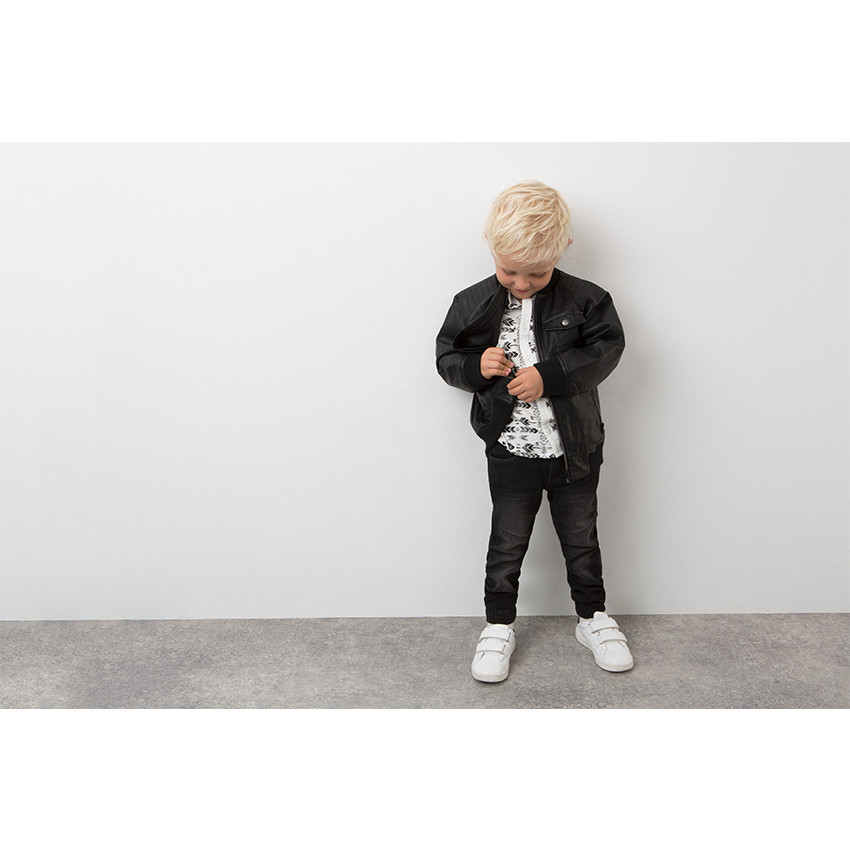 Chemise à manches rétractables motif ethnique all-over 