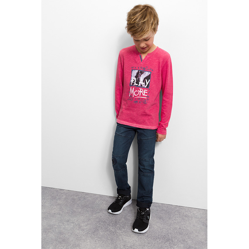 Tee-shirt manches longues print fantaisie 