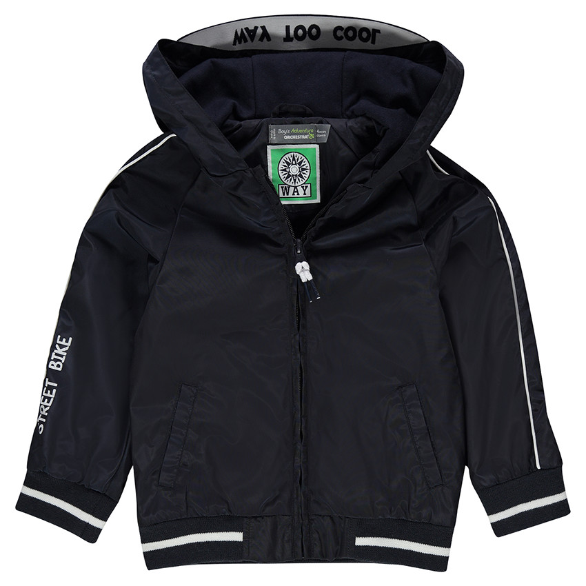 Coupe-vent à capuche avec insciption printée 