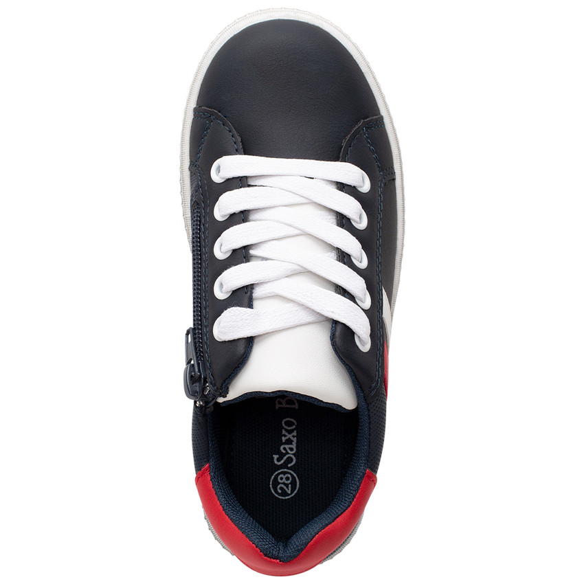 Baskets unies à bandes contrastées 