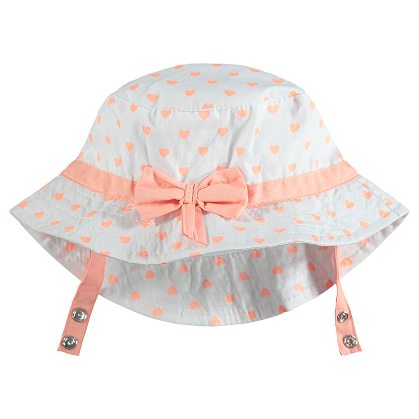 Charlotte en coton avec coeurs printés all-over et noeud 