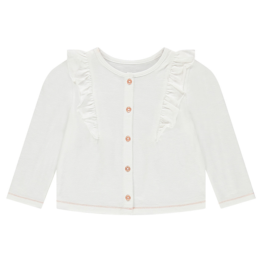 Gilet fin en jersey avec volants 