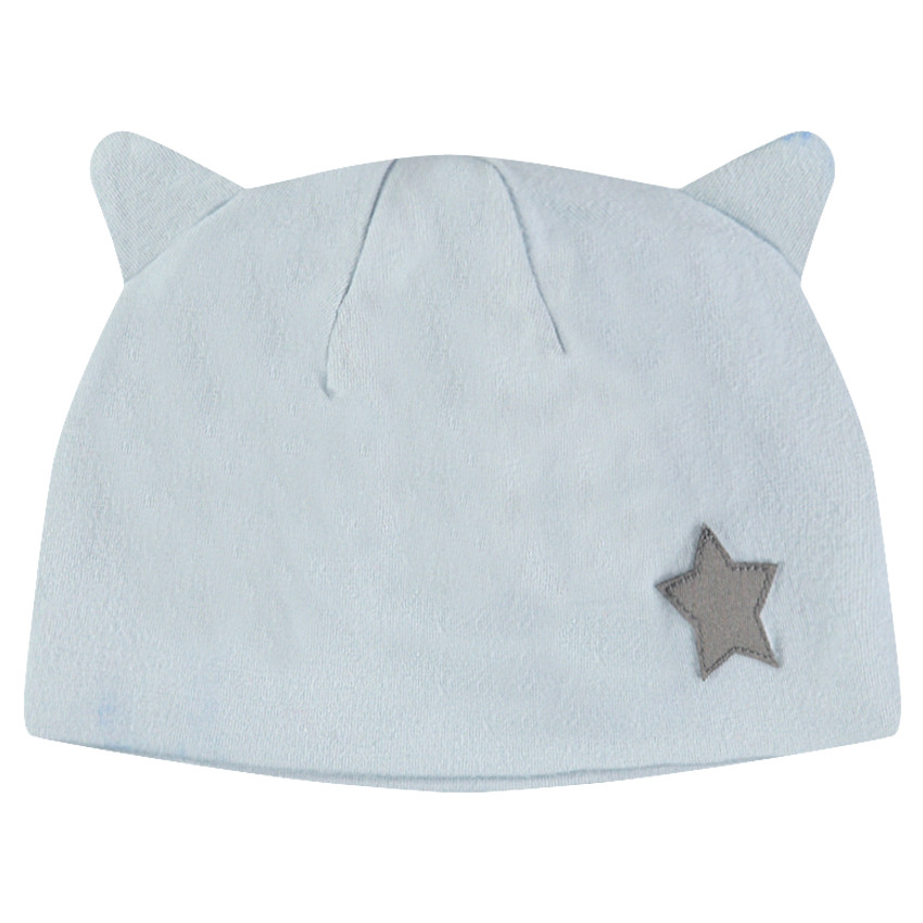 Bonnet en jersey avec petite étoile patchée 