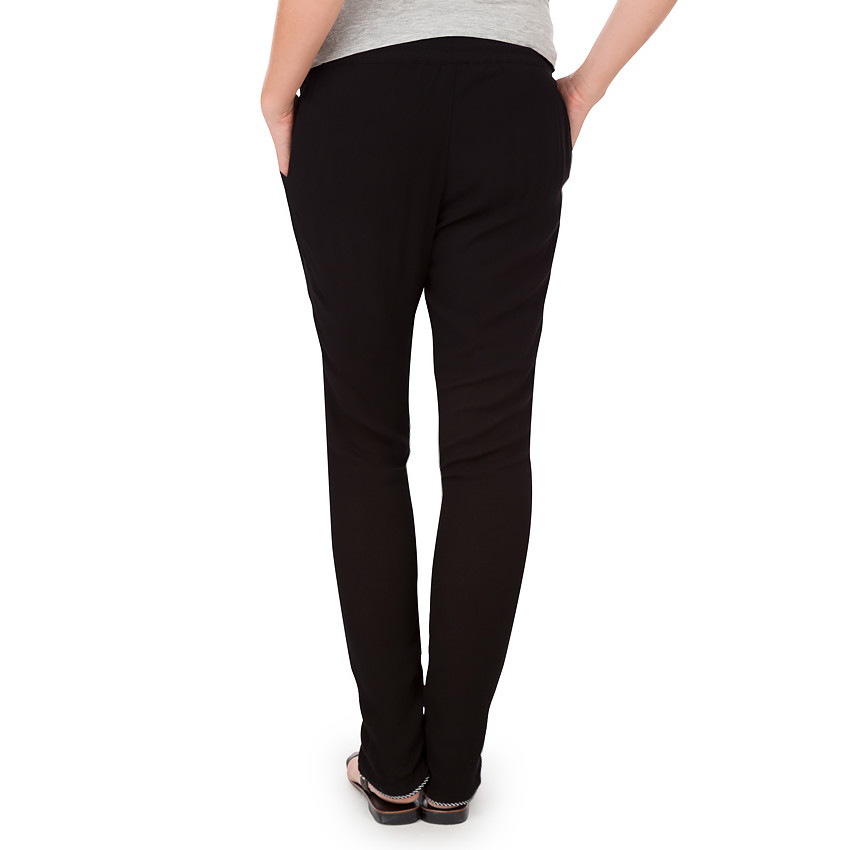 Pantalon de grossesse en crêpe avec biais tressés 