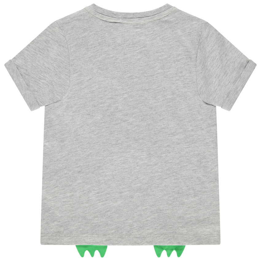 T-shirt manches courtes en coton bio à animal printé 