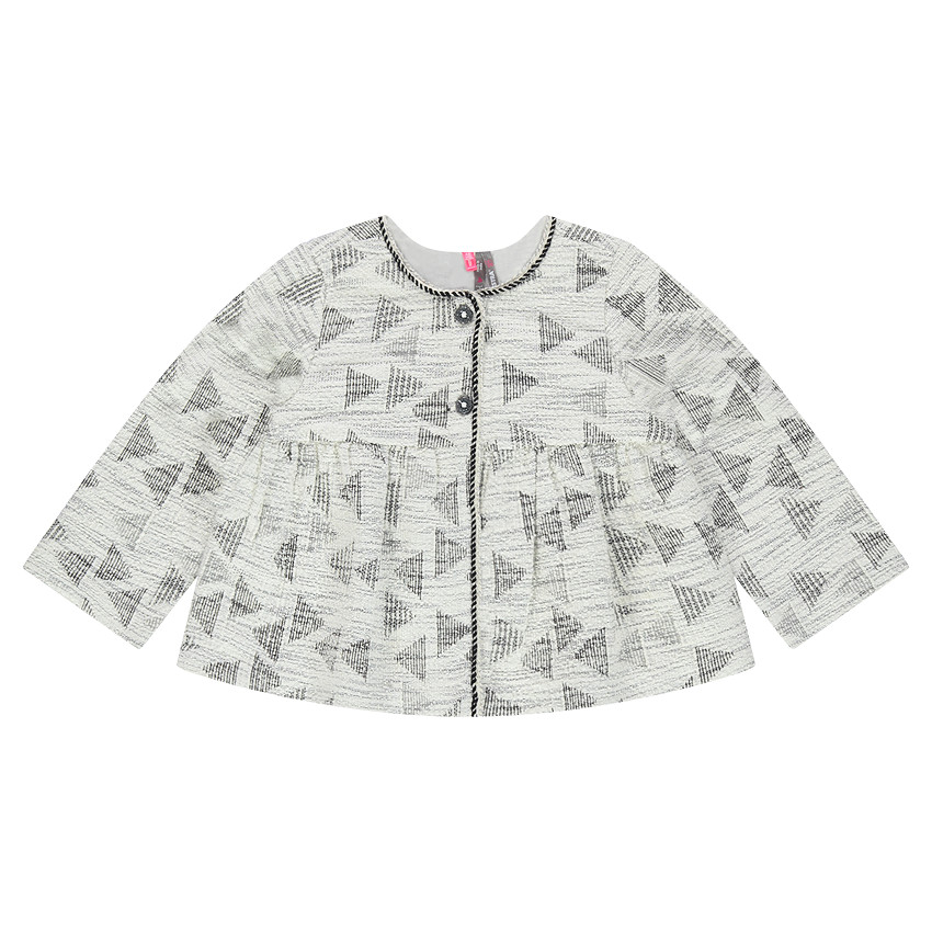Veste en jacquard fantaisie imprimé graphique 
