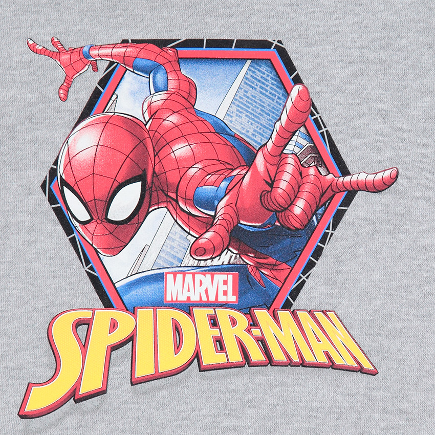 Sweat en molleton avec print Marvel Spiderman et capuche effet masque 