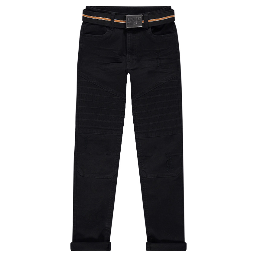 Pantalon en twill coupe slim avec ceinture amovible 