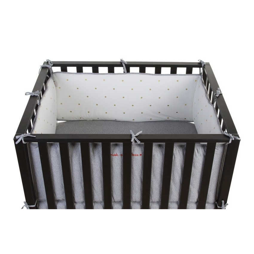 Tour de parc Jersey Gold Dots - 35x340 cm 