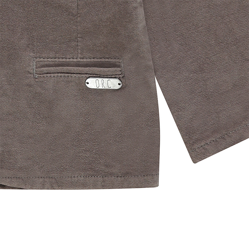 Blazer en velours taupe ras 