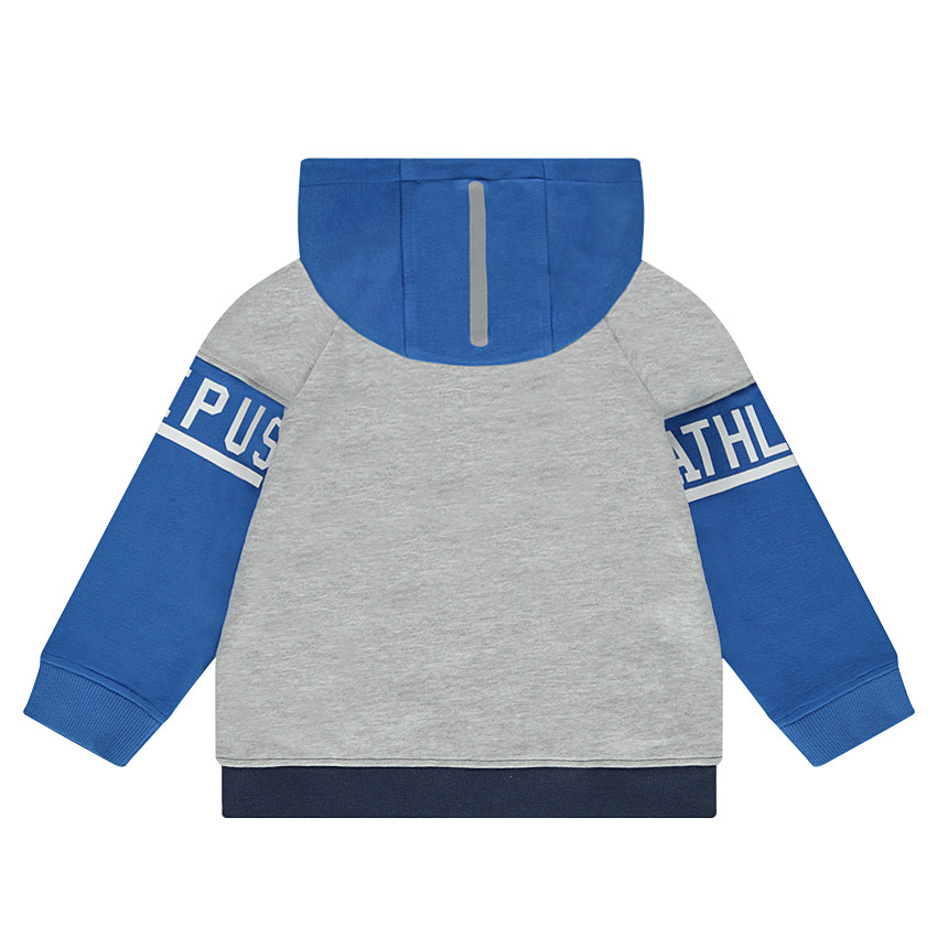 Gilet en molleton à capuche avec prints et poches zippées 