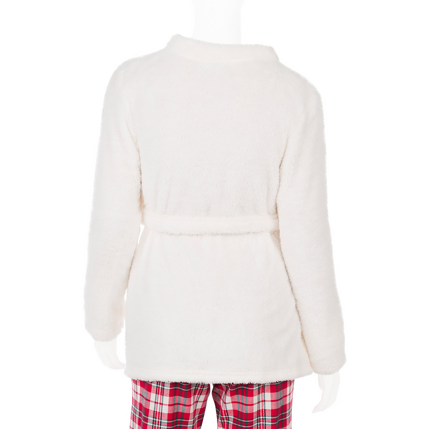 Peignoir de grossesse en sherpa avec ceinture 