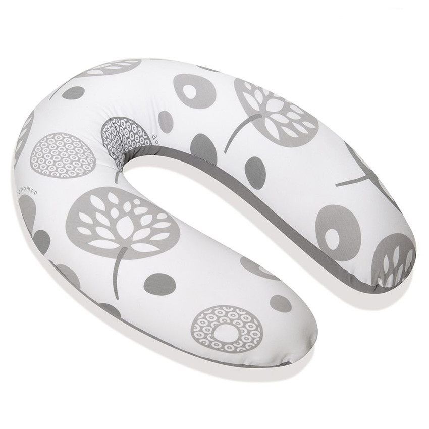 Coussin d’allaitement Doomoo – Flower/Argent 