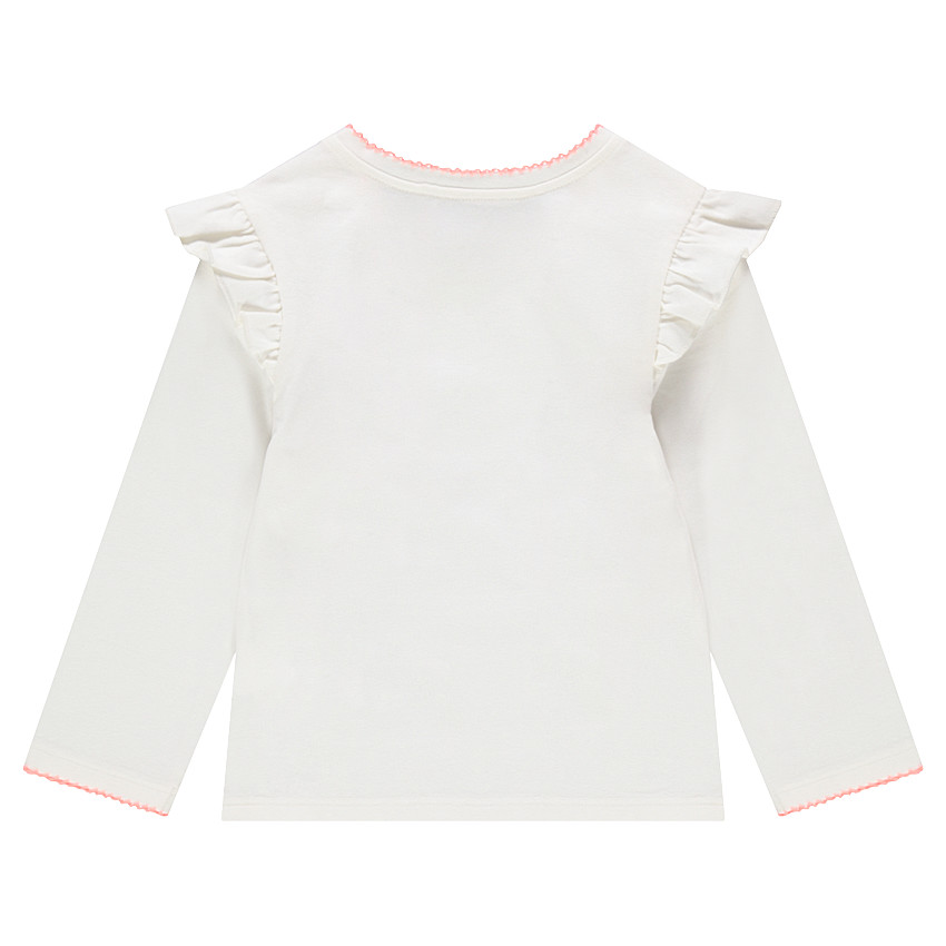 Tee-shirt manches longues en jersey avec lapins patchés et pompons 