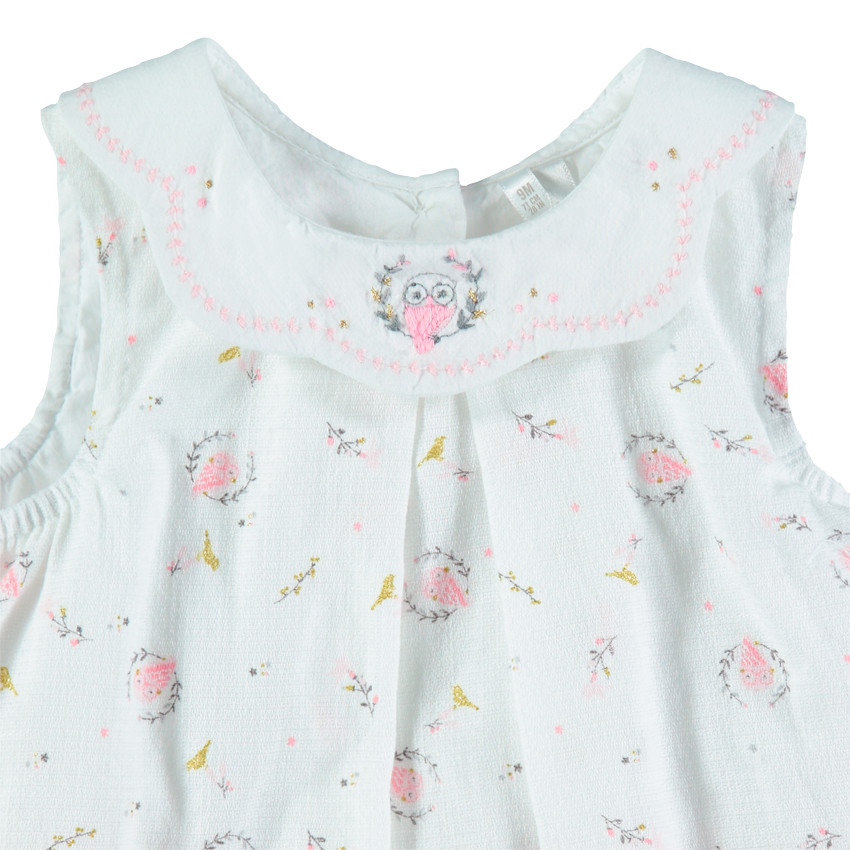 Combinaison courte effet 2 en 1 avec imprimé fantaisie 