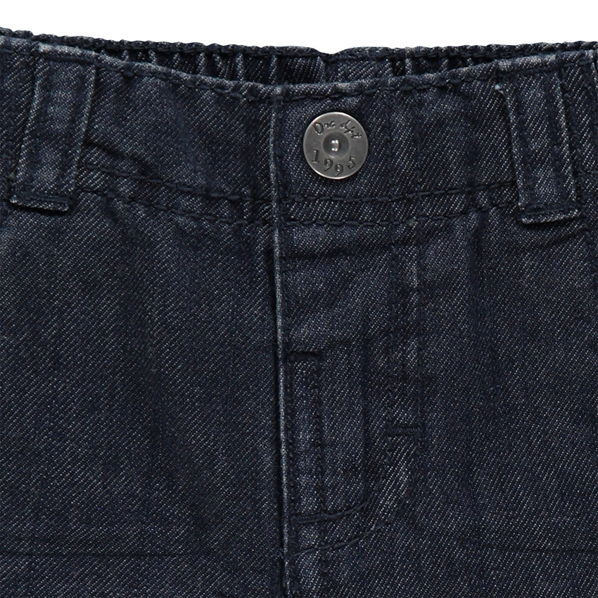 Jeans coupe droite effet used et crinkle  