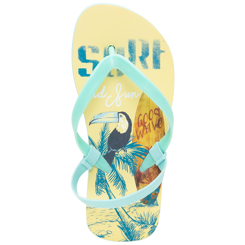 Tongs imprimées perroquet  