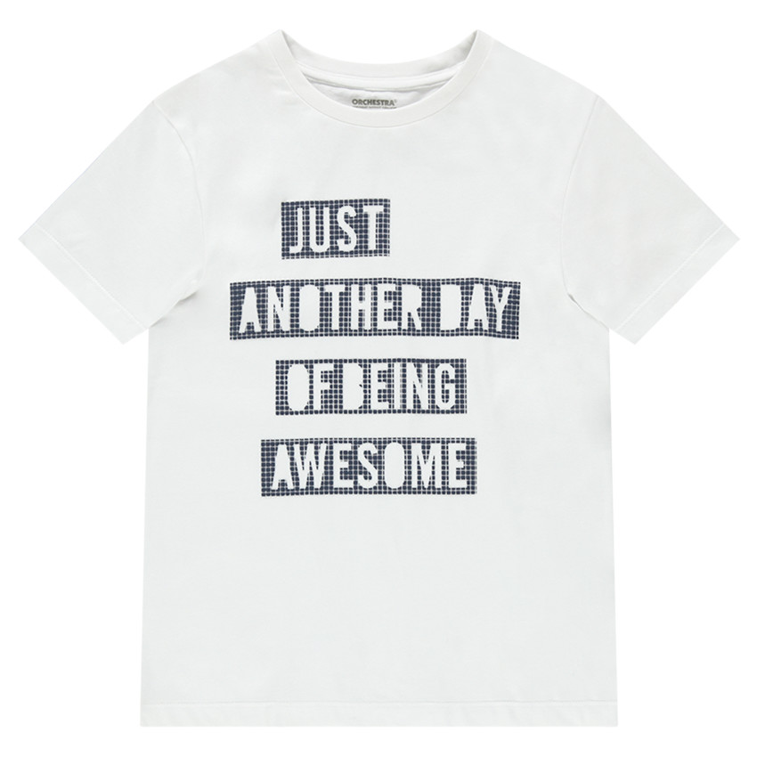 Junior - Tee-shirt manches courtes en jersey avec message printé 