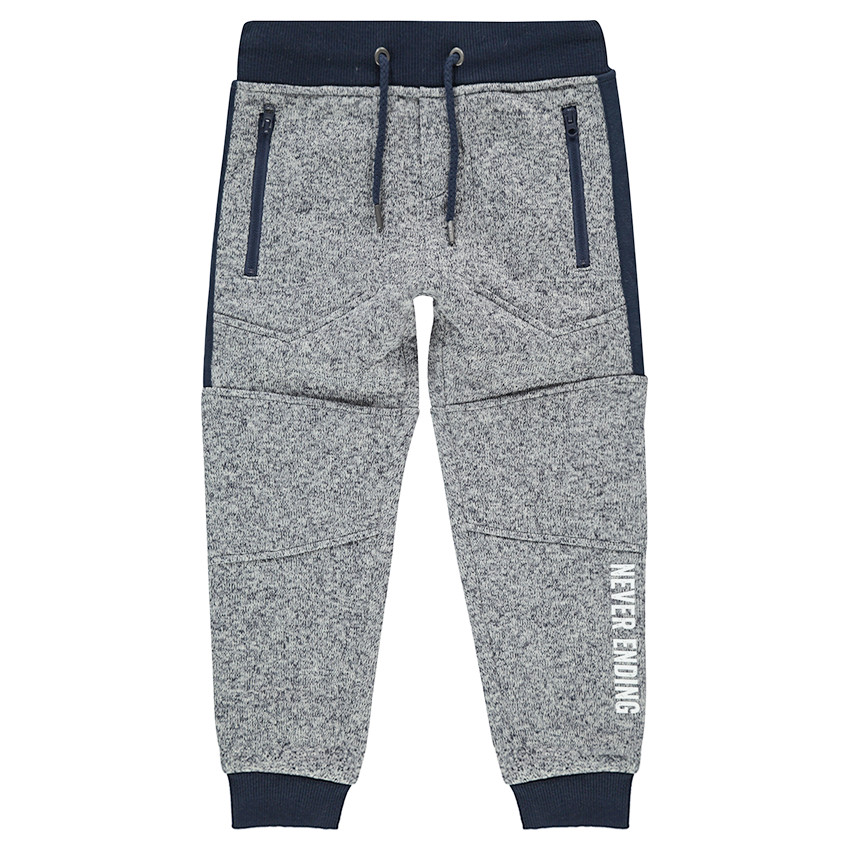 Pantalon de jogging en molleton avec poches zippées et découpes 