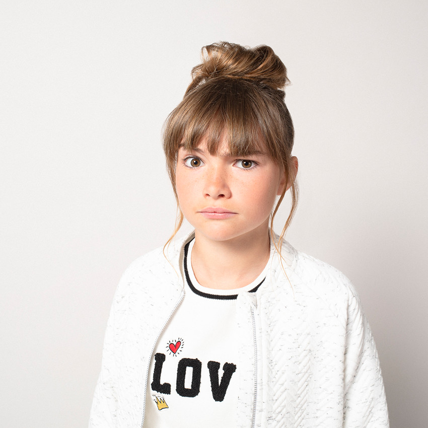 Junior - Gilet en molleton ottoman chiné 