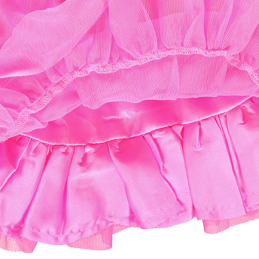 Jupe unie en tulle et satin 